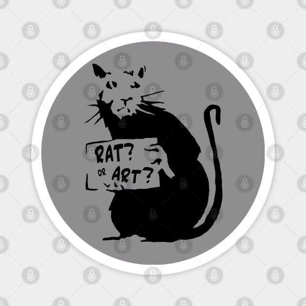 Banksy Graffiti Rat Art Stencil Magnet by Closeddoor